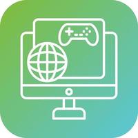 en línea juegos vector icono estilo