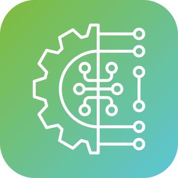 Machine Learning Vector Icon Style