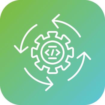 Continuous Integration Vector Icon Style