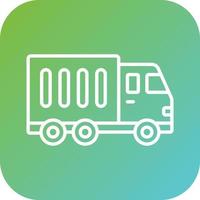 Container Truck Vector Icon Style