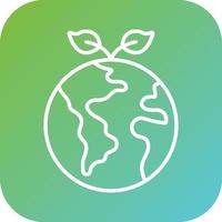 Green Planet Vector Icon Style