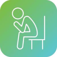 Loneliness Vector Icon Style