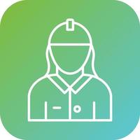 Female Engineer Vector Icon Style