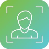 Face Recognition Vector Icon Style