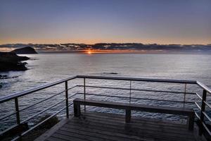 Sunset over the sea photo