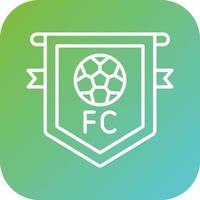 fútbol americano club vector icono estilo