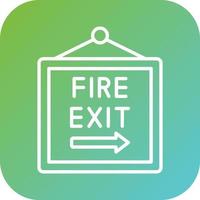 Fire Exit Vector Icon Style