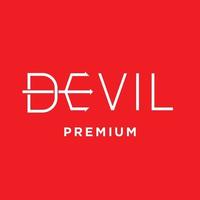 Devil hell initial logo icon design vector