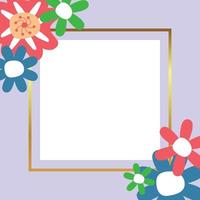 spring background with floral decoration, with free space for text. Template for banner, poster, social media, greeting card. vector