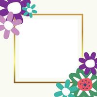 spring background with floral decoration, with free space for text. Template for banner, poster, social media, greeting card. vector