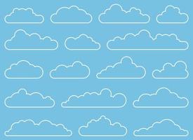 Cloud icon in flat style vector illustration