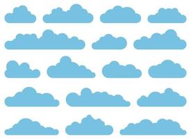 nube icono en plano estilo vector ilustración