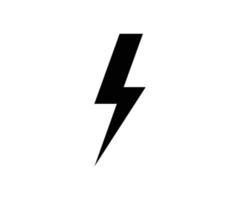 Minimal thunder icon design vector template