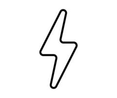 Minimal thunder icon design vector template