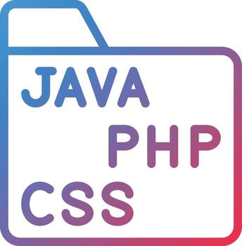 Vector Design Coding Folder Icon Style