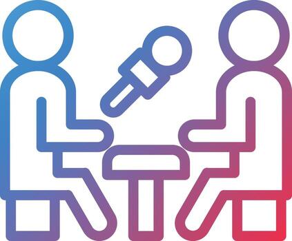 vector diseño entrevista icono estilo