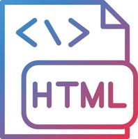 Vector Design HTML File Icon Style