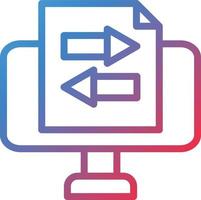 Vector Design Online File Transfer Icon Style
