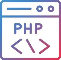 vector diseño php codificación icono estilo