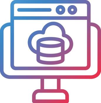 vector diseño nube informática icono estilo
