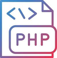 vector diseño php archivo icono estilo