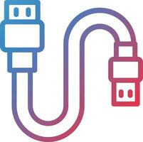 Vector Design USB Cable Icon Style