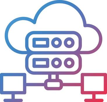 Vector Design Hosting Icon Style