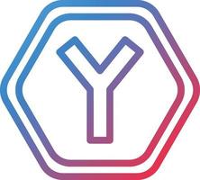 Vector Design Y Intersection Icon Style
