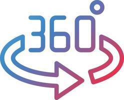 Vector Design 360 Degrees Icon Style