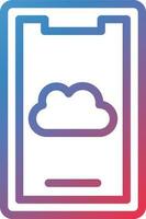 Vector Design Mobile Cloud Icon Style