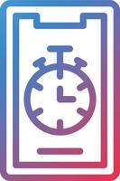 Vector Design Mobile Stopwatch Icon Style