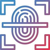 Vector Design Fingerprint Scan Icon Style