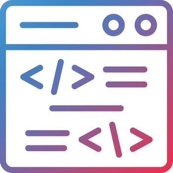 vector diseño codificación icono estilo