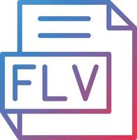 Vector Design FLV Icon Style