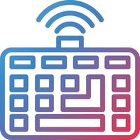 Vector Design Wireless Keyboard Icon Style