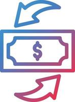 vector diseño enviar dinero icono estilo