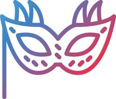 Vector Design New Year Mask Icon Style