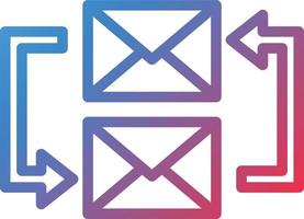 vector diseño intercambiar correos icono estilo
