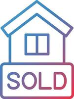 Vector Design House Sold Icon Style