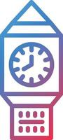 Vector Design Clock Tower Icon Style