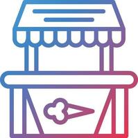 Vector Design Ice Cream Stall Icon Style