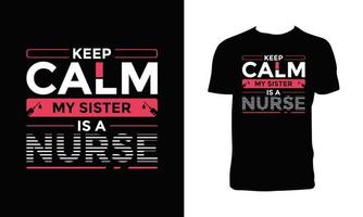 Nurse T Shirt And Apparel Design. vector