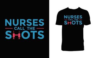 Nurse T Shirt And Apparel Design. vector