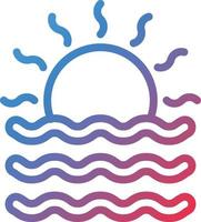 Vector Design Sunset Icon Style