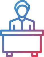 Vector Design Reception Desk Icon Style