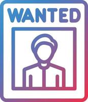 Vector Design Wanted Icon Style