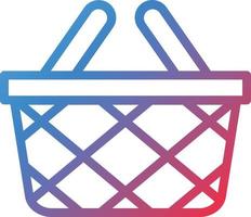 Vector Design Picnic Basket Icon Style