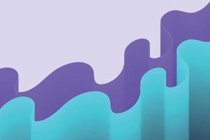 Abstract wavy shape background design in color vector