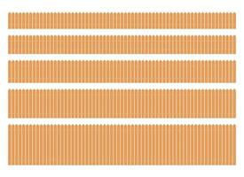 Colored fence in flat style vector illustration isolated on white