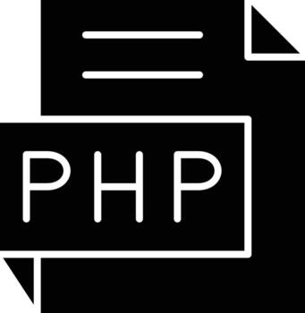 vector diseño php icono estilo